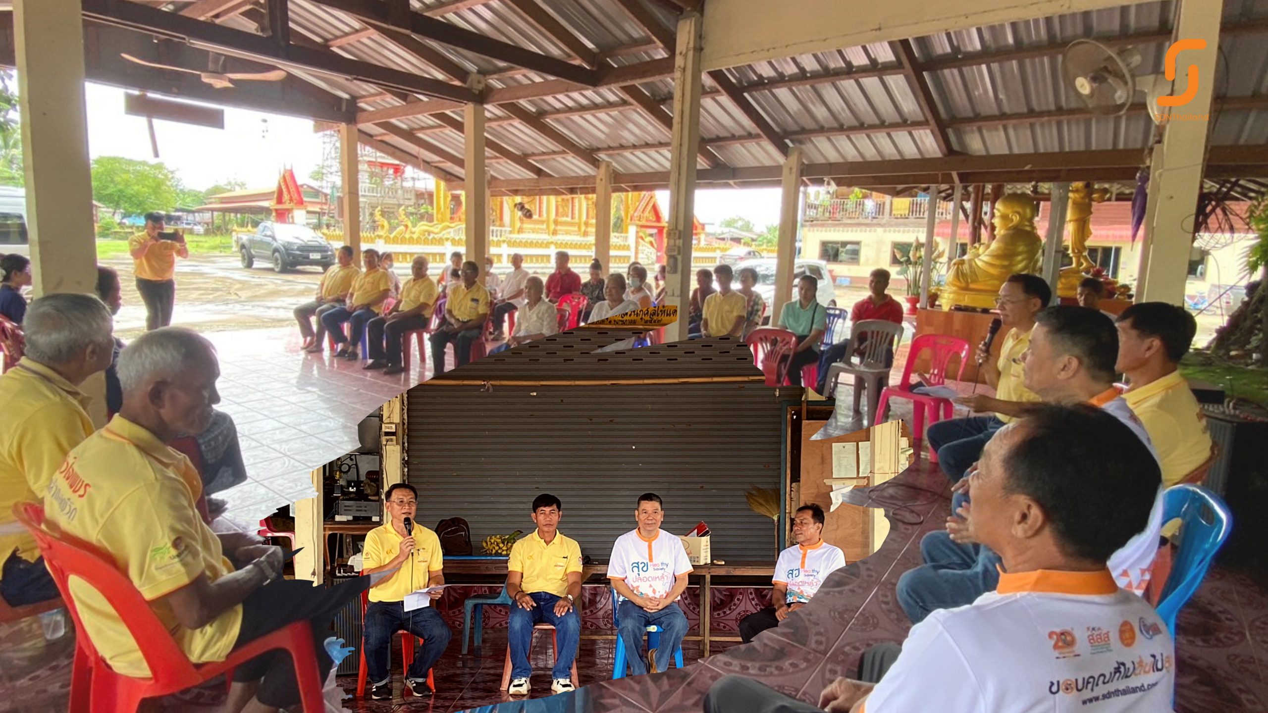 เวทีเสริมกำลังใจชมรมคนหัวใจเพชร ต.หนองซน และบ้านดอนแดง ต.นาทม นครพนม บ้านต้นแบบงานบุญปลอดเหล้า